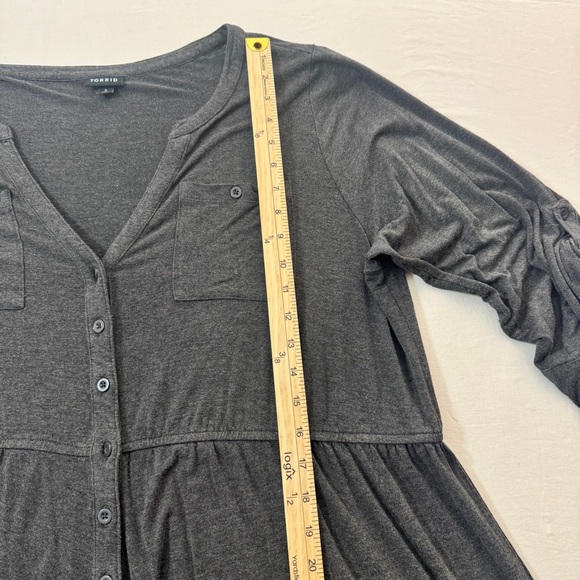 Torrid Gray Knit House Dress Size 3 - Picture 8 of 11